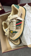 Gucci Screener de couro - Off/ verde