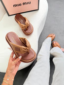 Sandália Miu Miu Urbani - Caramelo Terra