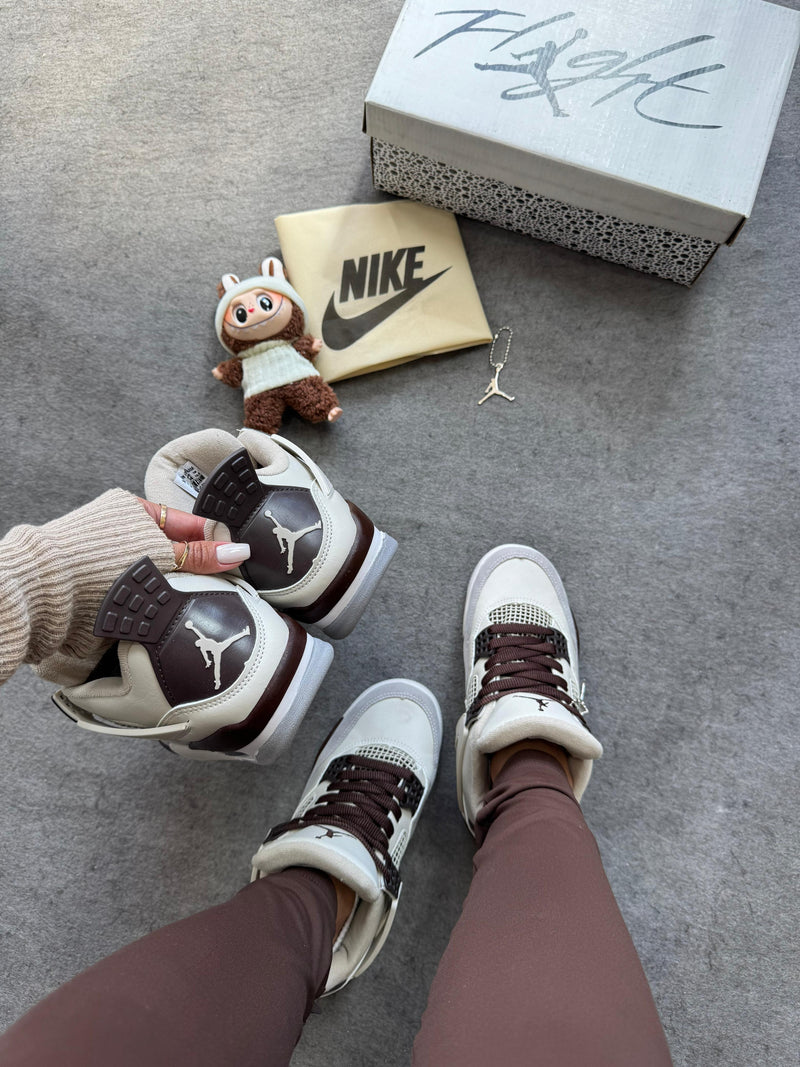 Bota Air Jordan 4 - off/marrom