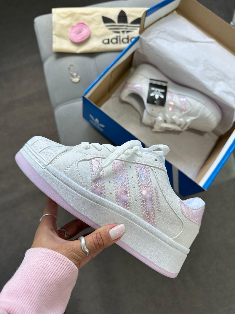 Super Star plataforma - Rosa brilho