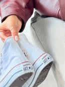 Bota All Star - Branco/ Filete Bordo-Azul
