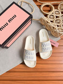 Chinelo Slid Miu Miu confort