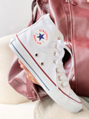 Bota All Star - Branco/ Filete Bordo-Azul