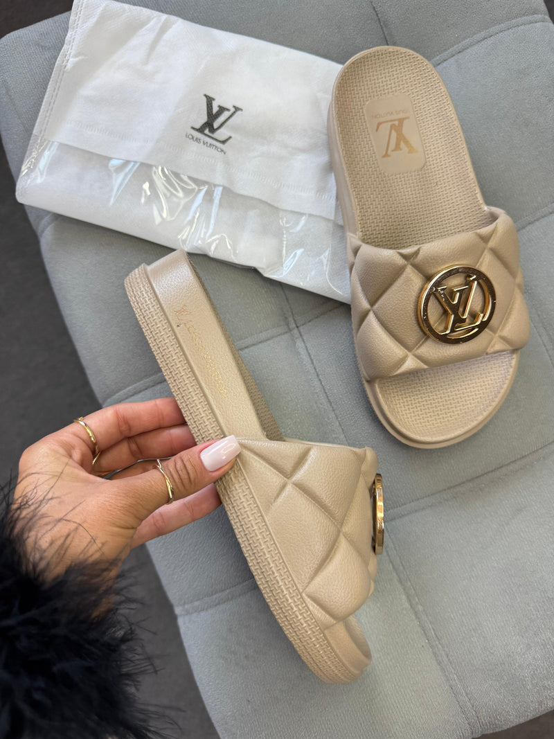 Chinelo Slid Luxo Louis Vuitton