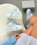 NK Air Force F1 Prime - Branco/Maxxi Gliter Azul
