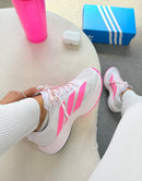 Adidas Adizero Evo SL Premium - Branco/Rosa pink