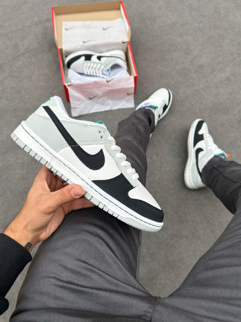 NiKe Dunk Low Pro Luxo - Branco/Preto/Cinza
