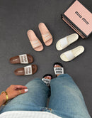 Chinelo Slid Miu Miu confort
