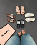 Chinelo Slid Miu Miu confort