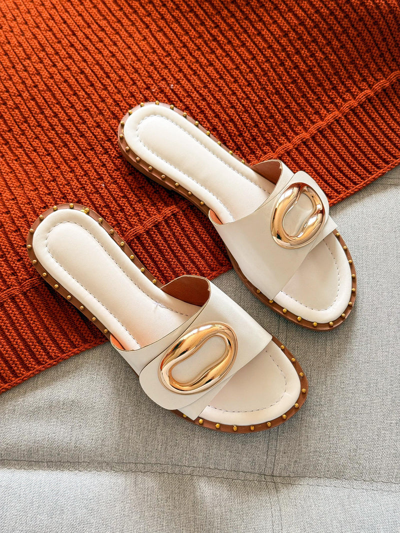 Rasteira luna - Branca