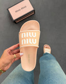 Chinelo Slid Miu Miu confort