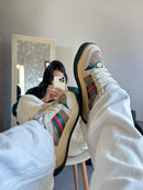 Gucci Screener de couro - Off/ verde