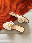 Rasteira luna - Branca