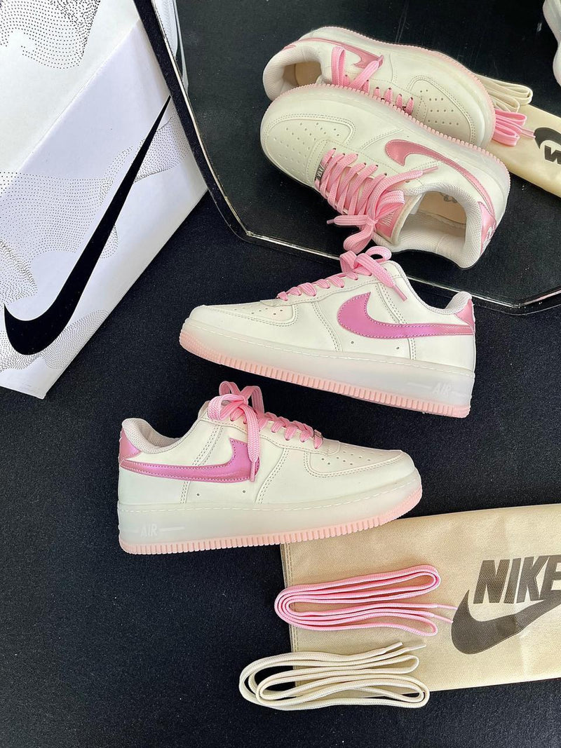 Nike air force luxo - Branco/Rosa