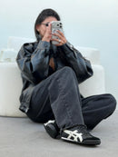 Asics Onitsuka Tiger couro- Preto