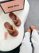 Sandália Miu Miu Urbani - Caramelo Terra