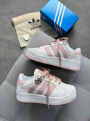 Adidas Super Star plataforma - Branco/rosê