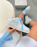 NK Air Force F1 Prime - Branco/Maxxi Gliter Azul