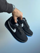 Nike Air Force Nobuck - Preto/Celeste