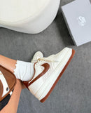 Nike Air force F1 Premium - Off/White/Castanho