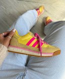 Adidas SL 72 Premium Couro - Amarelo/Pink