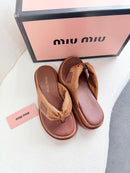 Sandália Miu Miu Urbani - Caramelo Terra