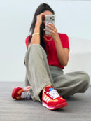 Adidas SL 72 Premium Couro - Vermelho/Laranja