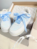 NK Air Force F1 Prime - Branco/Maxxi Gliter Azul