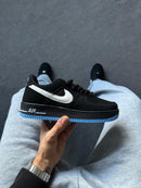 Nike Air Force Nobuck - Preto/Celeste