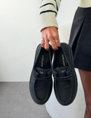 Mocassim Tratorado Miu Miu - Preto