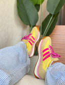Adidas SL 72 Premium Couro - Amarelo/Pink