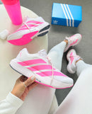 Adidas Adizero Evo SL Premium - Branco/Rosa pink