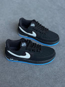 Nike Air Force Nobuck - Preto/Celeste