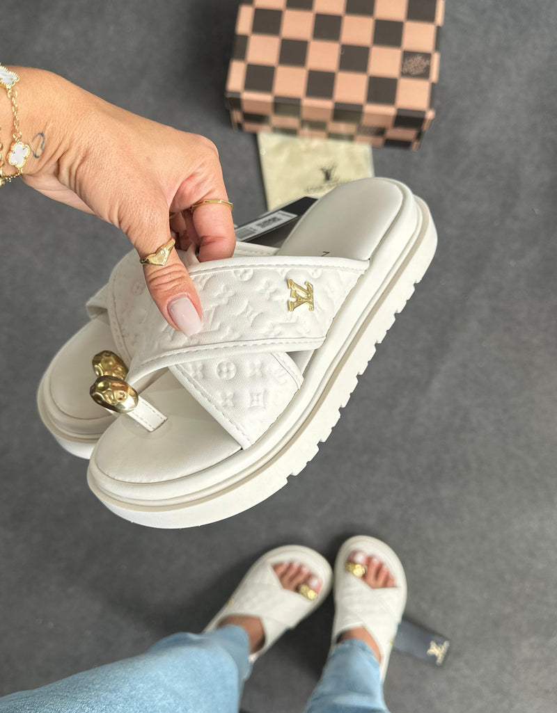 Papete confort Louis Vuitton luxo - Branco