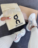 Tênis on cloud running cloudtec - Branco/Rose