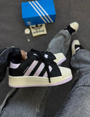 Super Star plataforma -  Preto/rosa brilho