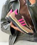 Adidas SL 72 Premium em Couro - Castor/Pink/Menta