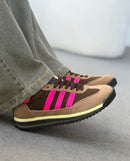 Adidas SL 72 Premium em Couro - Castor/Pink/Menta