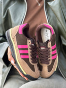 Adidas SL 72 Premium em Couro - Castor/Pink/Menta