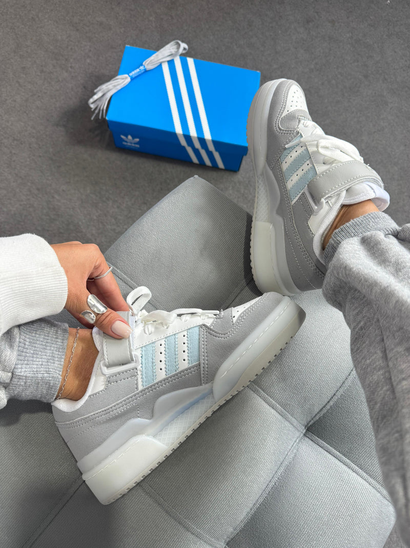 Adidas fórum low Velcro -  cinza/ azul