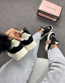 Tênis casual quenz miu miu - Preto