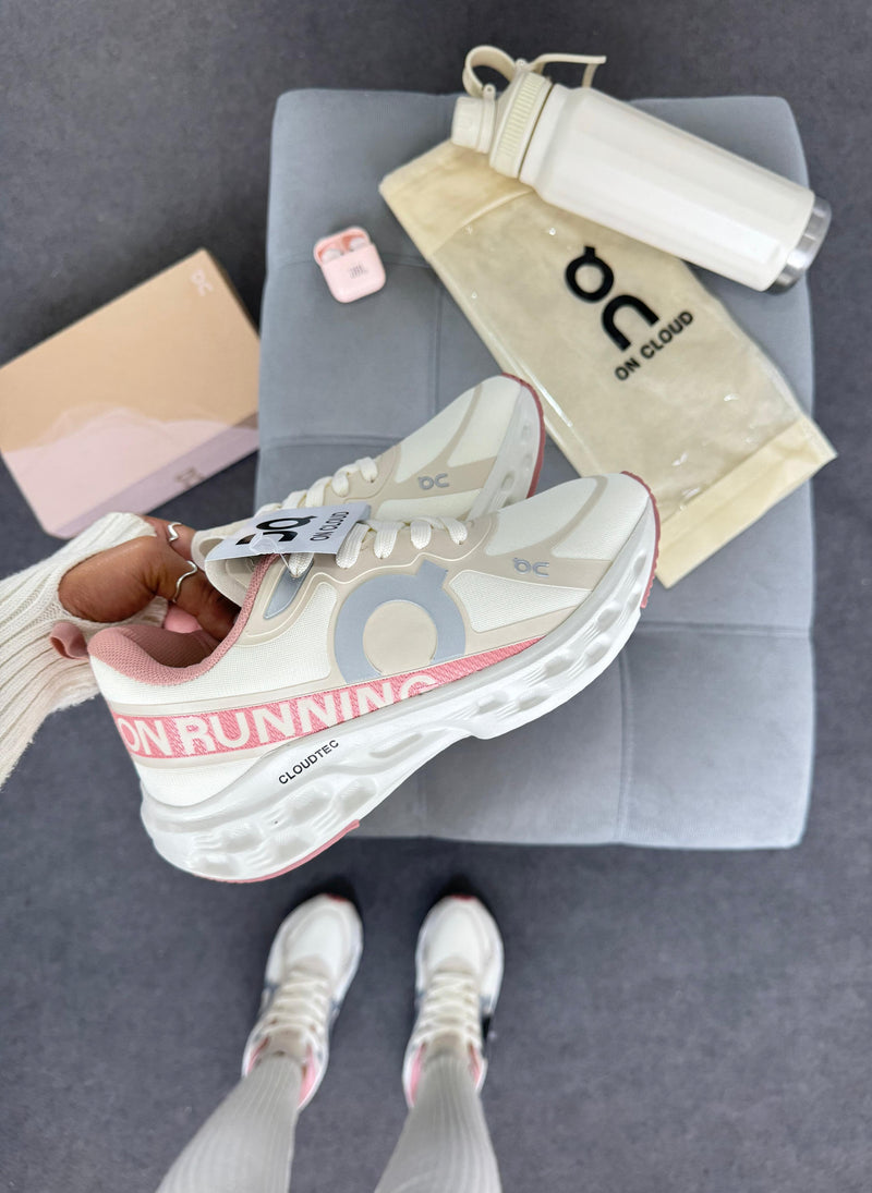 Tênis on cloud running cloudtec - Branco/Rose