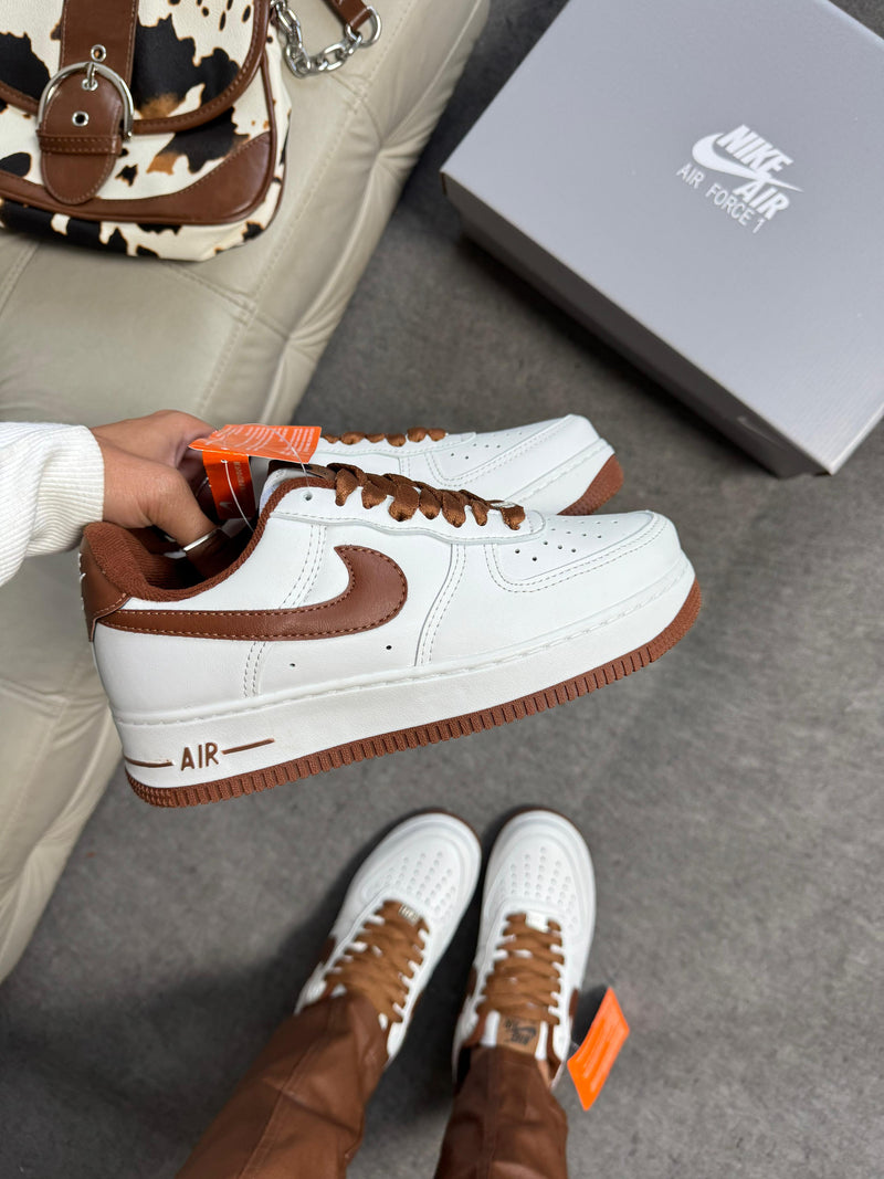 Nike Air force f1 luxo - Branco/chocolate