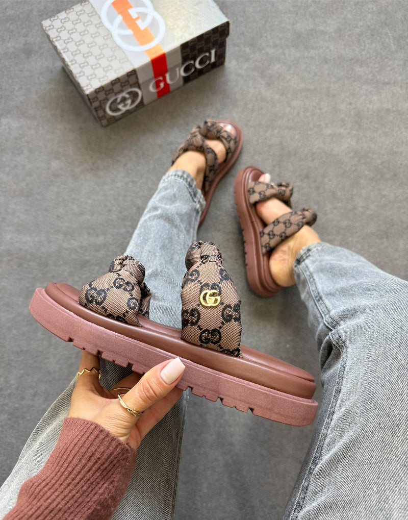 Papete Gucci laço - chocolate