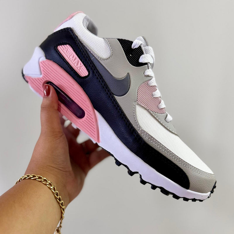 Nike Air Max 90 "Rosa c/ Cinza e Preto"