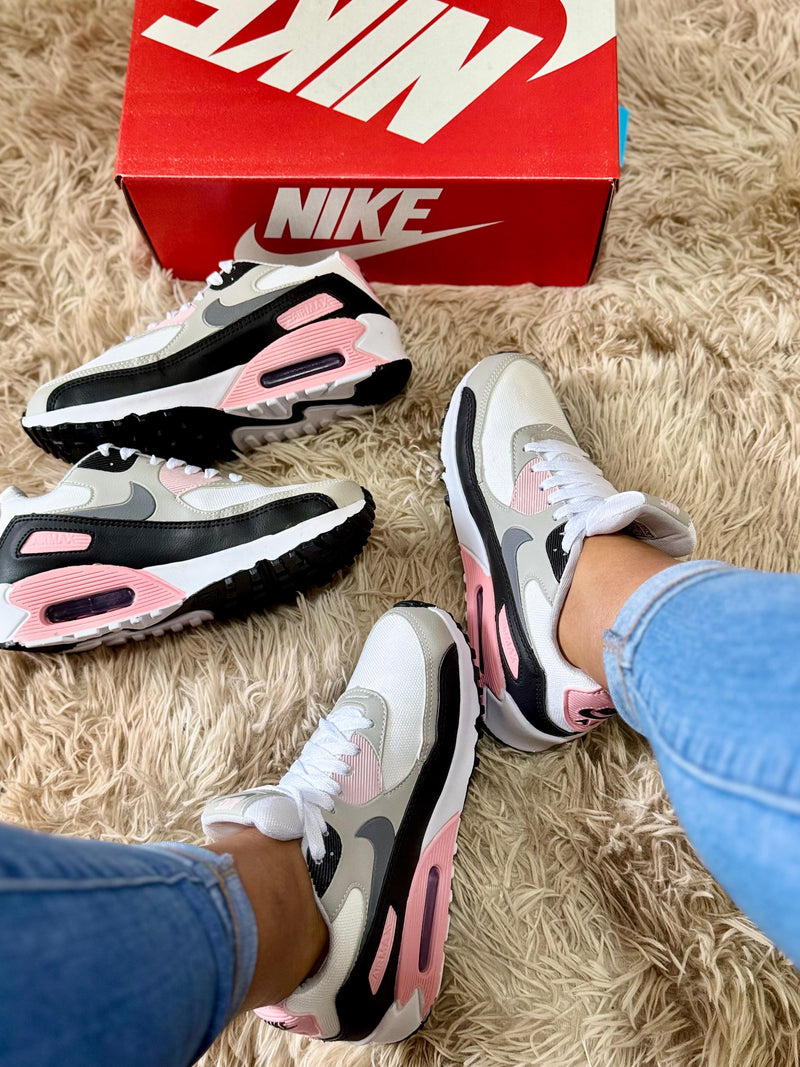 Nike Air Max 90 "Rosa c/ Cinza e Preto"