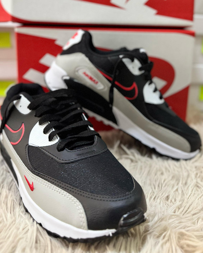 Nike Air Max 90 "Preto c/Branco e Vermelho"