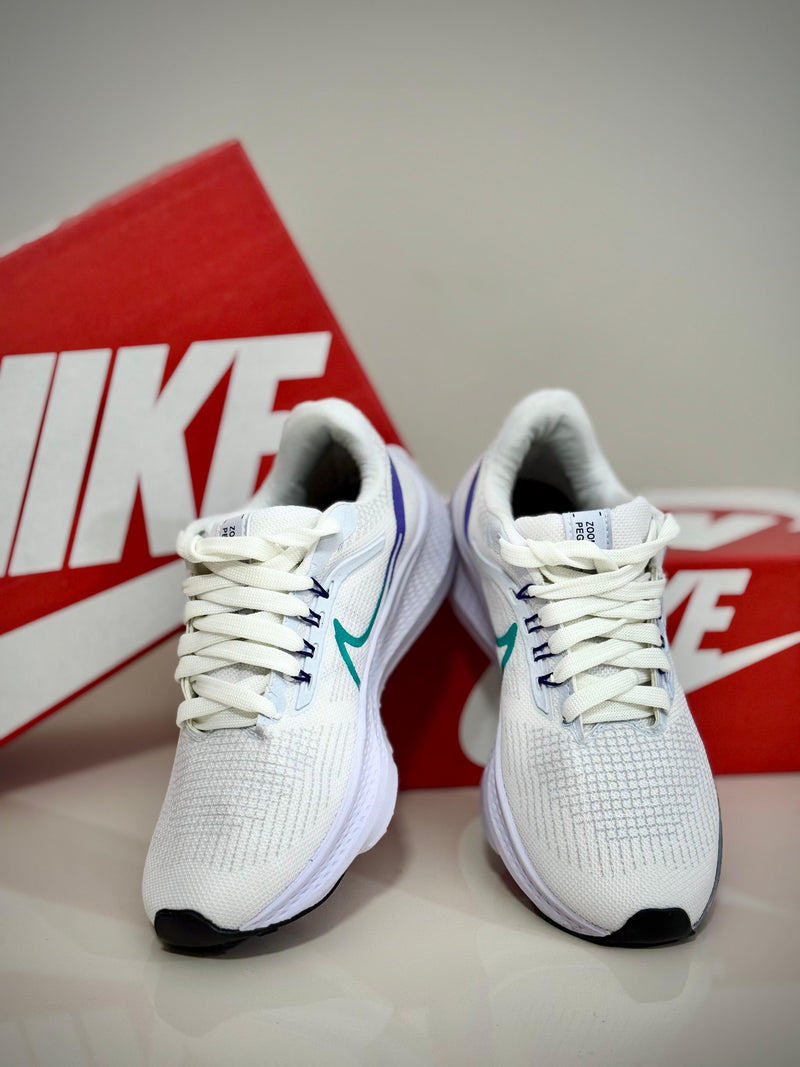 Nike Pegasus "Branco com Verde e Roxo"