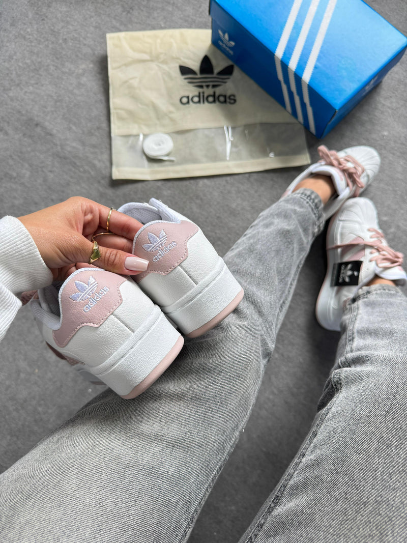 Adidas Super Star plataforma - Branco/rosê