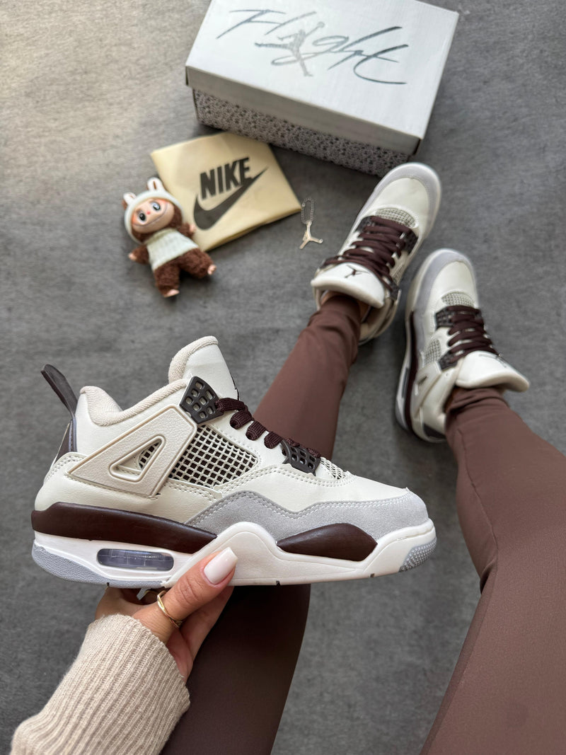 Bota Air Jordan 4 - off/marrom